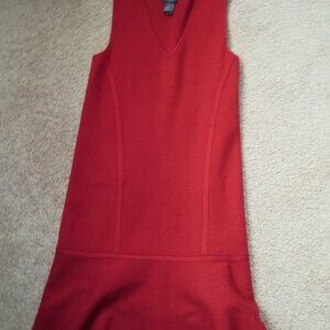 Ann Taylor Factory Red Sleeveless Dress Size Small, Like New